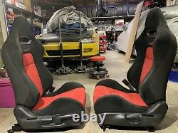 Jdm Oem 06-11 Honda CIVIC Type R Ctr Fd1 Fd2 Type-r Red Black Seat Pair