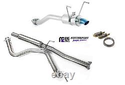 M2 Honda CIVIC Ek4 Ej9 Toda Style Dolphin Blue Tip Cat Back Exhaust System Y3254