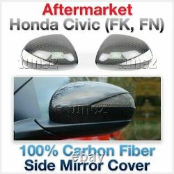 NEW Carbon Fiber Side Mirror Cover Car For Honda Civic FK FN 2006-2011 Type R 2G