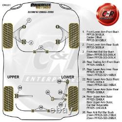 Powerflex Black Rr Lwr Arm Inner Rr Bushes fits Element 03-11 PFR25-321BLK