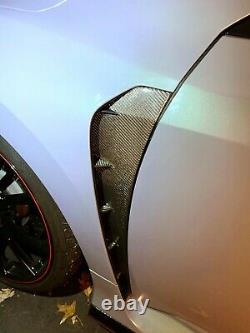 Real Carbon Fiber front fender air vent scoop duct Trim Fit Honda Civic type-R