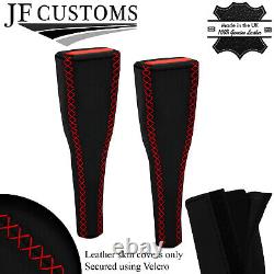 Red Lux-stitch Leather 2x Long Seat Belt Covers For Honda CIVIC Type R 01-05