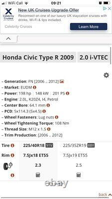 Refurbished Genuine Honda Civic Type R Championship White Edition 18 wheels FN2