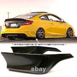 SASA Fit for 12-13 Honda Civic Si Coupe HFP PU Rear Bumper Lip Spoiler Aprons