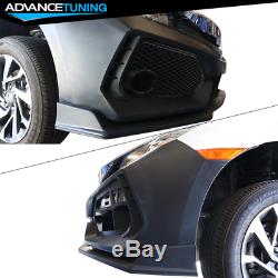 Sales! Fits 16-20 Honda Civic CTR Type-R 10th Gen Front Bumper V2 Style Black PP