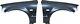 Set Fender Front Right + Left Honda Civic 3-D (EJ/EK) 01.1999-07.2001