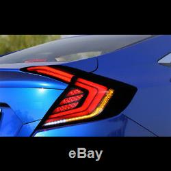 Smoke Moving Type LED Tail Lights Rear Lamps Assembly For Honda Civic 20162018+