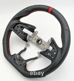 Sports Leather Steering Wheel Red Ring For 2016-2020 HONDA CIVIC Gen 10th Type-R