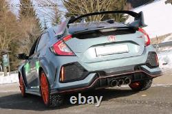 Stainless Steel Centre Exhaust Honda Civic 10 FC FK8 Type-R Since 2017 3x Round