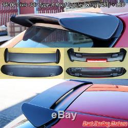 TR Style Roof Spoiler Wing (ABS) + Red LED Fits 96-00 Honda Civic 3dr Hatch