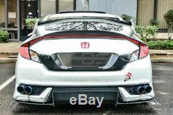 Type R Style CARBON FIBER Rear Trunk Wing Spoiler For 16-Up Honda Civic Coupe