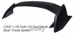 Type R Style Rear Trunk Spoiler For 2017+ Honda CIVIC Hatch Hatchback Unpainted